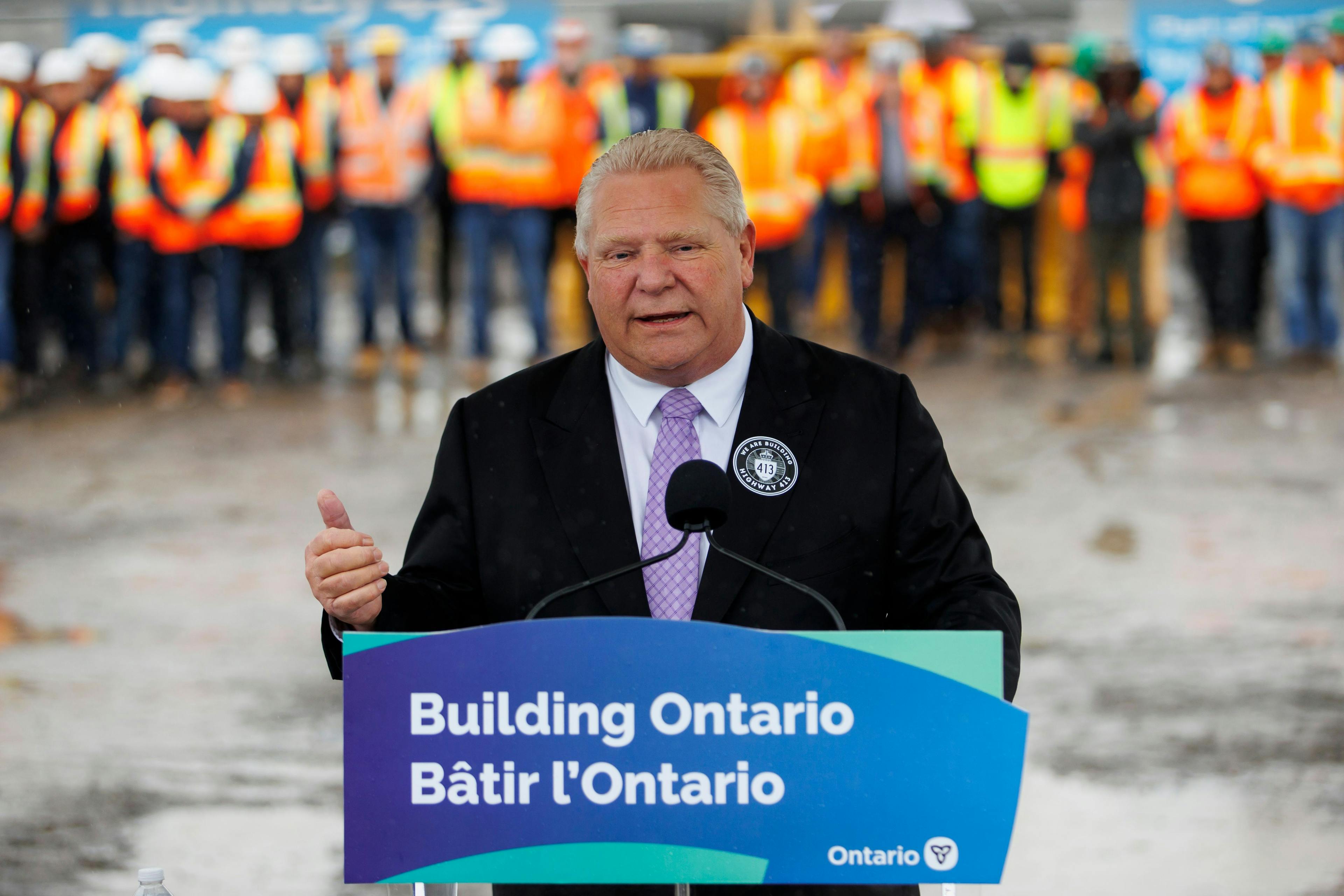 Ahead of this week's byelections, Ford announces that Highway 413 construction will start in 2025