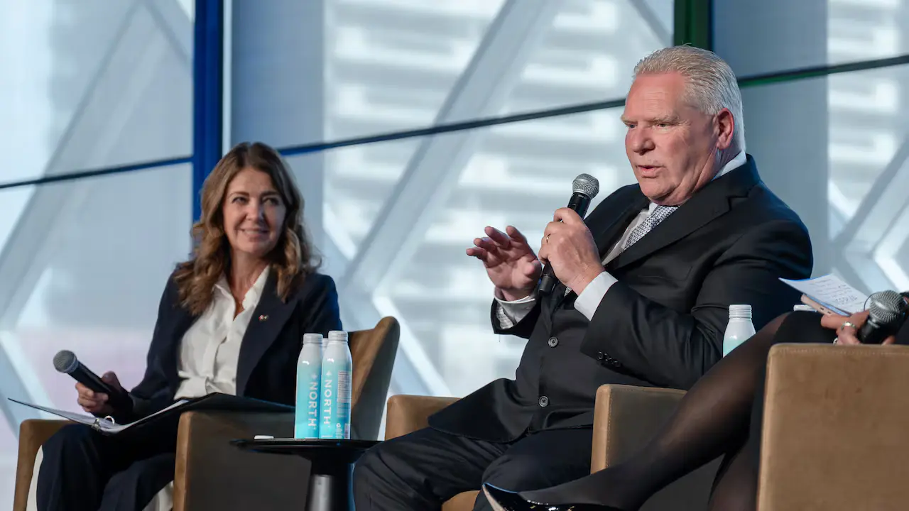 Ontario Premier Doug Ford comes to Calgary, urges Albertans vote to remain in Canada