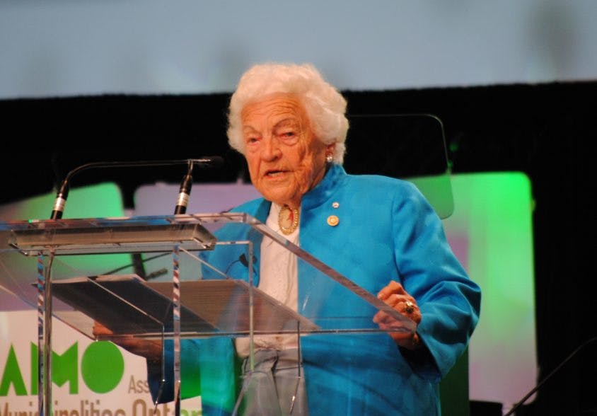 Hazel McCallion explains her contradictory endorsements: ‘I do not support the Liberal party’