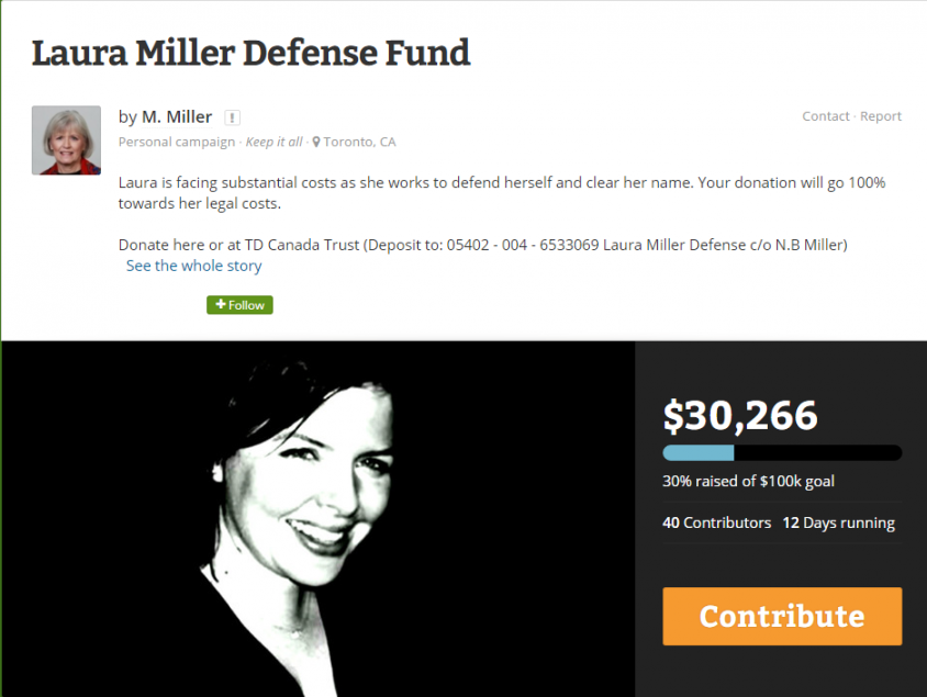 Notable names on Laura Miller’s legal defence fund page