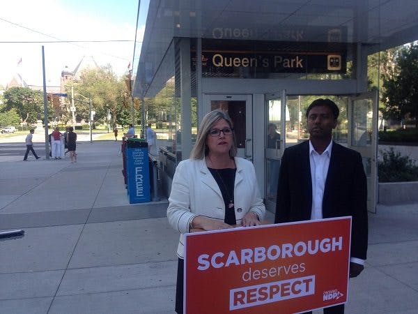 Heard: Two-hour transit trek from Scarborough-Rouge River to Queen’s Park too long for NDP