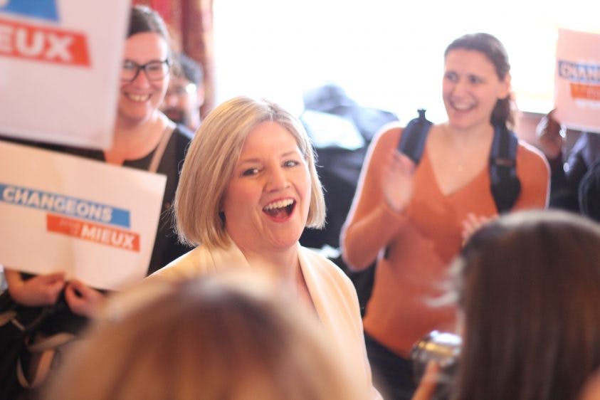 At campaign launch, Andrea Horwath frames NDP as only alternative to Kathleen Wynne