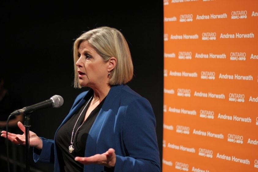 Hamilton MPP Donna Skelly accuses NDP Leader Andrea Horwath of pushing her in the House