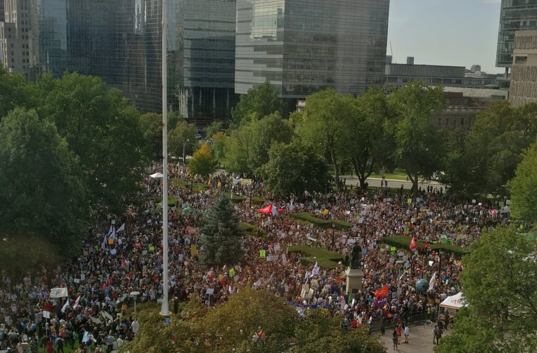 Toronto protesters pack Queen’s Park, demanding action on climate change