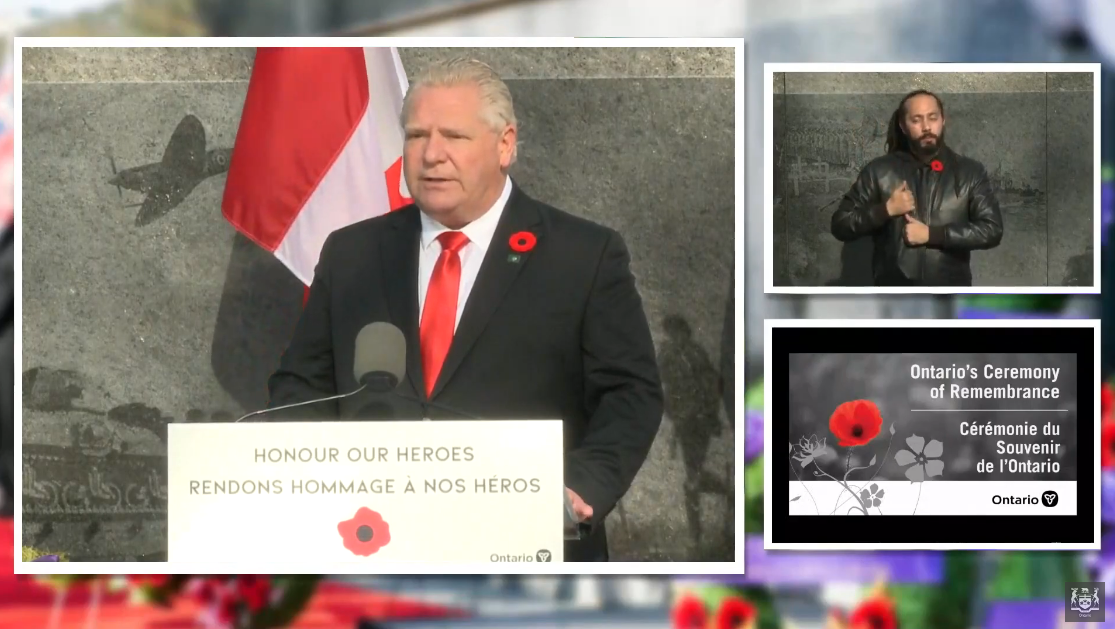 Leaders gather at Queen’s Park for Remembrance Day under ‘strange and uncertain circumstances’